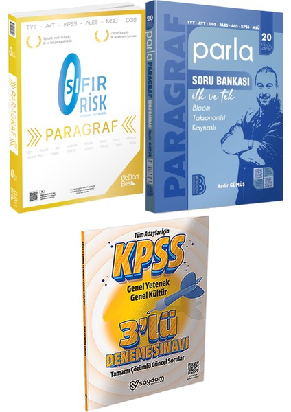 345 - Paragraf Sıfır Risk 2026 Parla Paragraf Soru Bankası - 3 Deneme