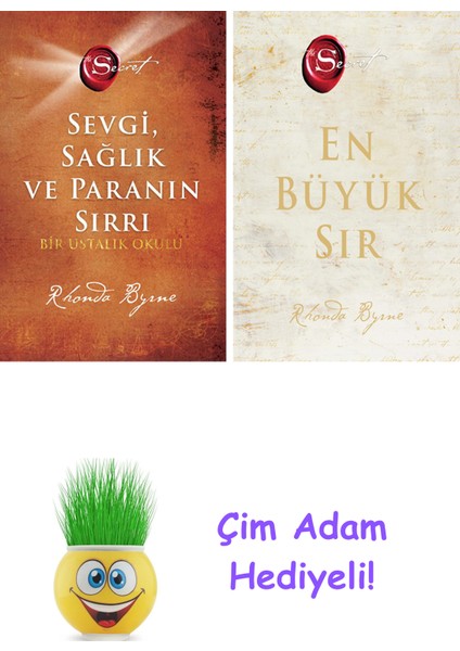 Rhonda Byrne 2 Kitap Seti + Çim Adam Hediye