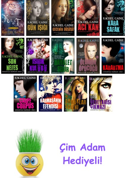 Rachel Caine 14 Kitap Seti + Çim Adam Hediye