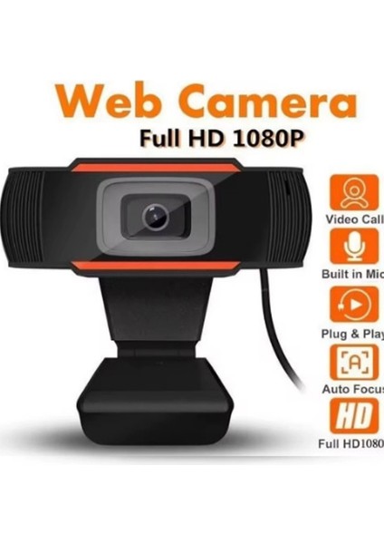 Webcam Orjınal 1080P Konferans Kamera Dahili Mikrofon Chat Görüntülü Sohbet Yayın Kamerası Hd Video ( Lisinya ) fiyatları