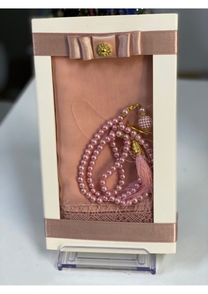 Pudra Mevlüt Örtüsü, Baş Örtüsü, İğne Oyası, Namaz Örtüsü Ve Tesbih