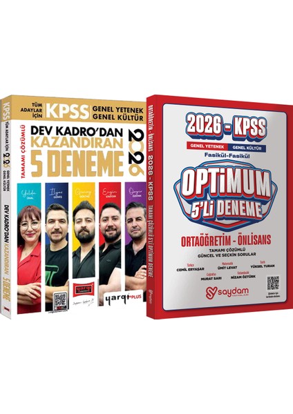 2026 Kpss Dev Kadrodan Kazandıran 5 Deneme - Optimum 5 Deneme