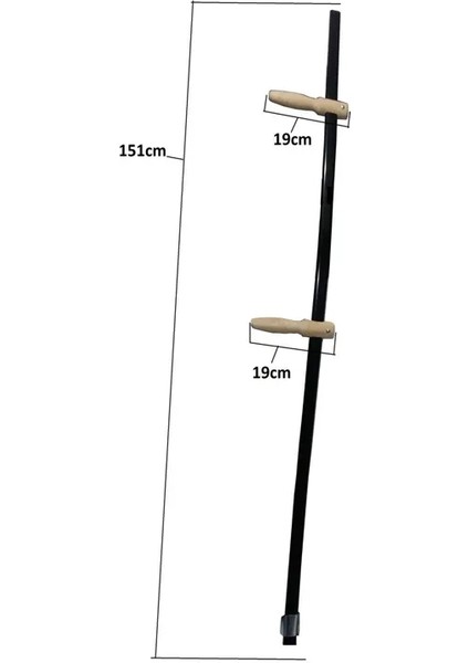 Tırpan Sapı Takımı - Metal Sap, Elcik, Bilezik ve Alyan ( Lisinya )