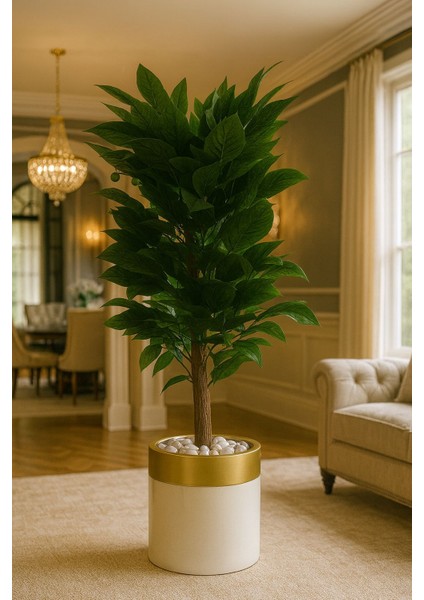 Yapay Ceviz Agacı 140 cm Metal Lux Saksıyla