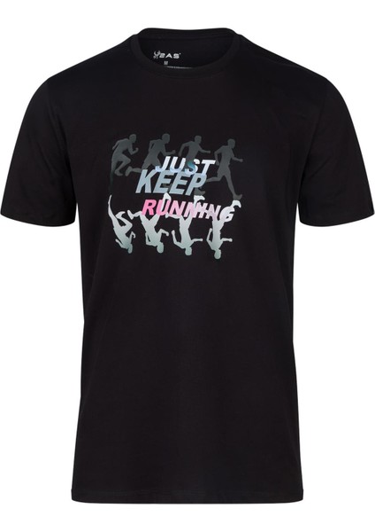 As Alex Baskılı Erkek Sıfır Yaka T-Shirt Siyah modelleri