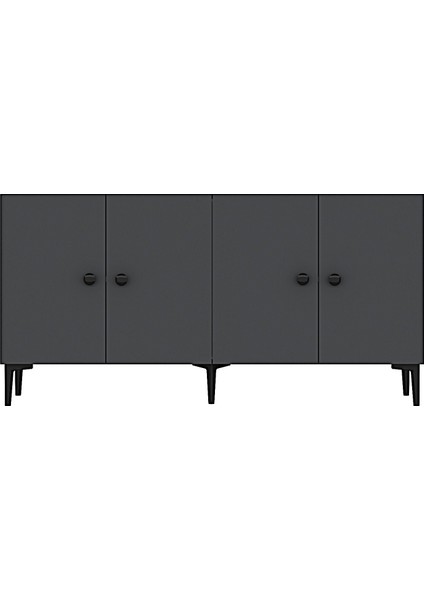 KA1518A- Pella Konsol, Tv Sehpası, Çok Amaçlı Dolap 150CM Antrasit indirimleri