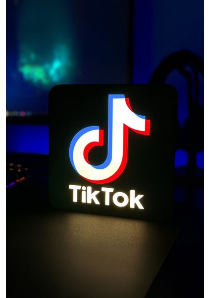 Tiktok Tasarımlı Gece Lambası Dekoratif Aydınlatma