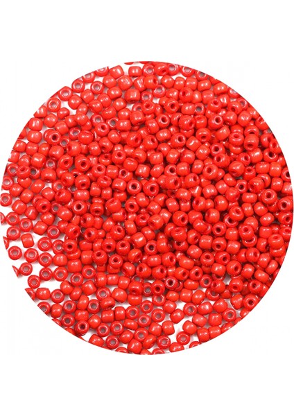 Koyu Turuncu Renk 4 mm Yaklaşık 1100 Adet / 100 Gram Cam Boncuk Oya Yazma Bileklik ve Kolye modelleri