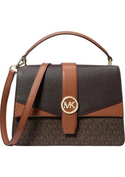 Michael Kors Greenwich Medium Signature Logo Satchel