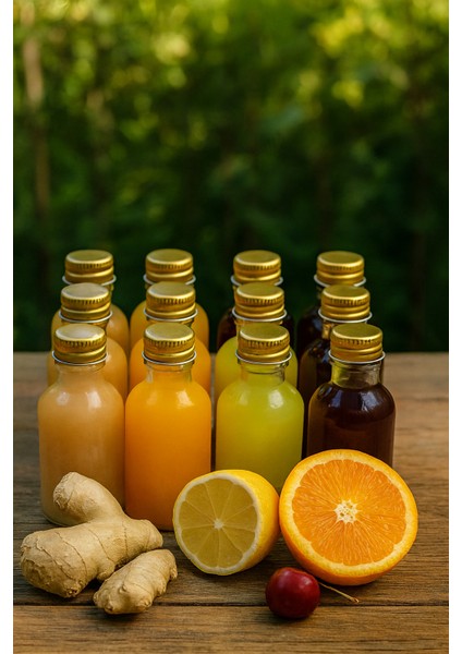 12 Adet Şeffaf Cam Shot Şişesi Sızdırmaz Gold Metal Kapaklı Hediyelik Koku Süs Çok Amaçlı Şişe 50ML fiyatları