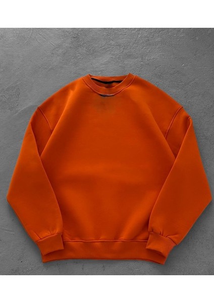 Oversıze Şardonlu Sweat - Kaliteli Sweatshırt Şardonlu Pamuklu