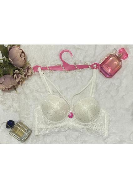 Çapraz Askılı Dantelli Dolgulu Bralet Sütyen