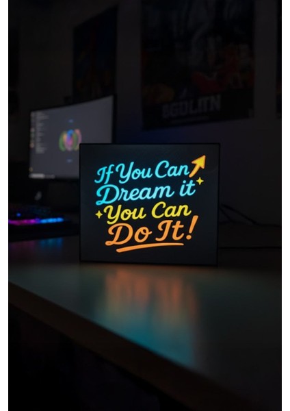 Motivasyon Tasarımlı Dekoratif Aydınlatma Gece Lambası