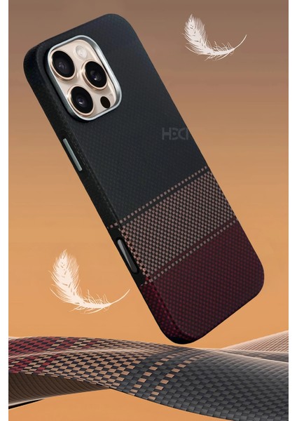 Apple iPhone 16 Pro Max HBC-377 Kevlar Slim Magsafe Kapak - Gün Batımı fırsatları