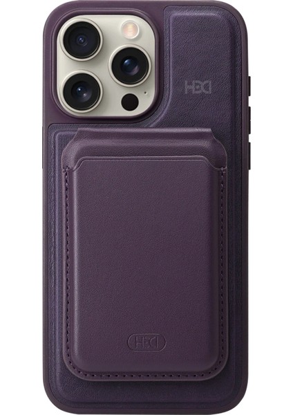 iPhone 14 Pro HBC-247 Atina Kartvizitli Kapak - Derin Mor