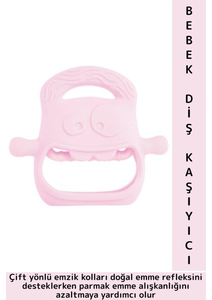 Gıda Sınıfı Bpa Free Bebek Parmak Emme Alışkanlığı Azaltan Masaj Etkili Yumuşak Silikon Diş Kaşıyıcı