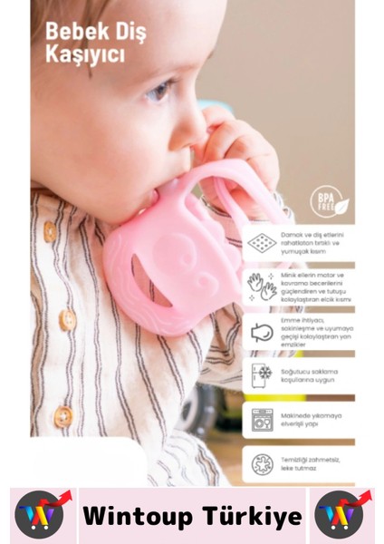 Gıda Sınıfı Bpa Free Bebek Parmak Emme Alışkanlığı Azaltan Masaj Etkili Yumuşak Silikon Diş Kaşıyıcı modelleri