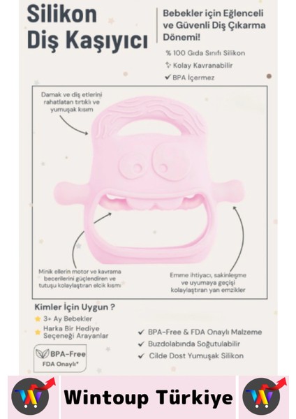 Gıda Sınıfı Bpa Free Bebek Parmak Emme Alışkanlığı Azaltan Masaj Etkili Yumuşak Silikon Diş Kaşıyıcı fırsatları