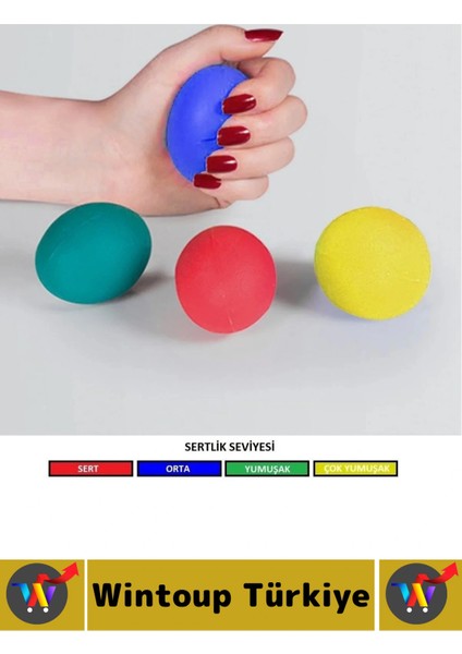 Ergonomik Stres Egzersiz Rehabilitasyon Fizyoterapi Esnek Silikon El Bilek Parmak Güçlendirme Topu modelleri