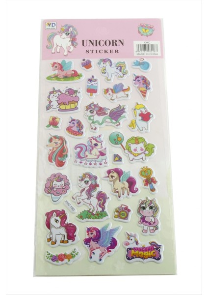 Buğz Unicorn Kabartmalı Sticker