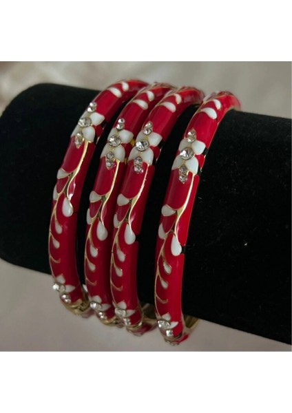 Mineli Kelepçe Model Renkli Taşlı Bileklik