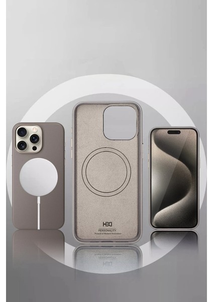 iPhone 15 Pro Max HBC-242 Dividing Magsafe Kapak - Titan Gri fırsatları