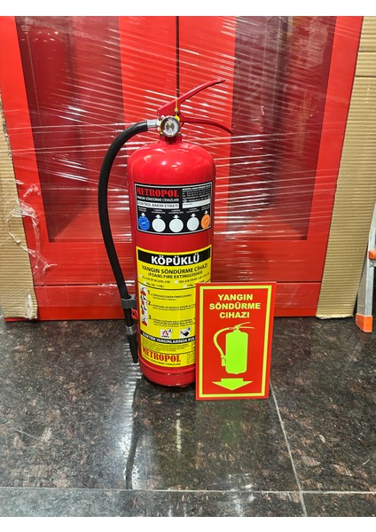 6 kg Köpüklü Yangın Söndürme Cihazı Dört Yıl Garantili