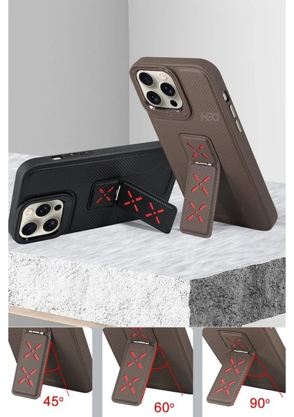 iPhone 15 Pro HBC-248 Lima Standlı Kapak - Titan Gri fiyatları