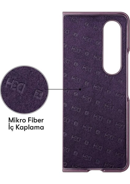 Samsung Galaxy Z Fold 4 Kılıf HBC-155 Lizbon Kapak - Derin Mor indirimleri