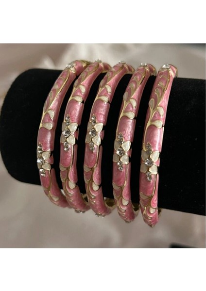 Mineli Kelepçe Model Renkli Taşlı Bileklik