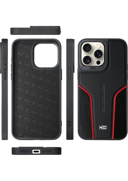 iPhone 16 HBC-264 Lambor Karbon Fiber Sport Kapak - Lacivert fırsatları