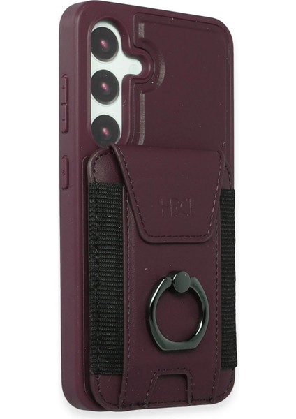 Samsung Galaxy S24 HBC-228 Havana Magnet Kartvizitli Kapak - Derin Mor