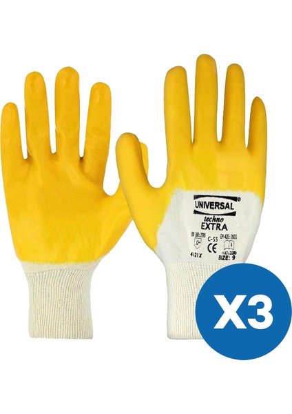 Extra C-55 Nitril Eldiven (3 Çift)