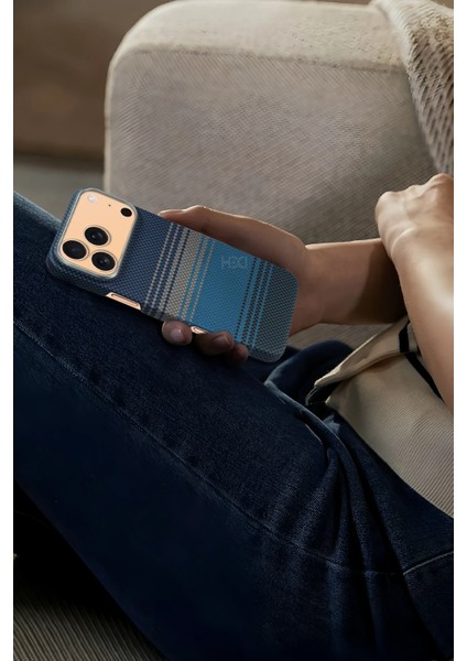 Apple iPhone 17 Pro Max HBC-350 Ruaha Kevlar Magsafe Kapak - Gün Batımı indirimleri