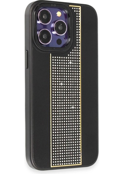 iPhone 14 Pro Kılıf HBC-160 Almera Taşlı Kapak - Siyah fırsatları