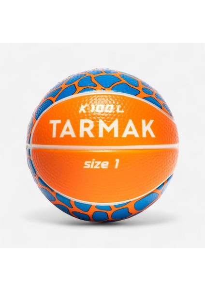 Mini Sünger Basketbol Topu - 1 Numara - Turuncu / Mavi - K100
