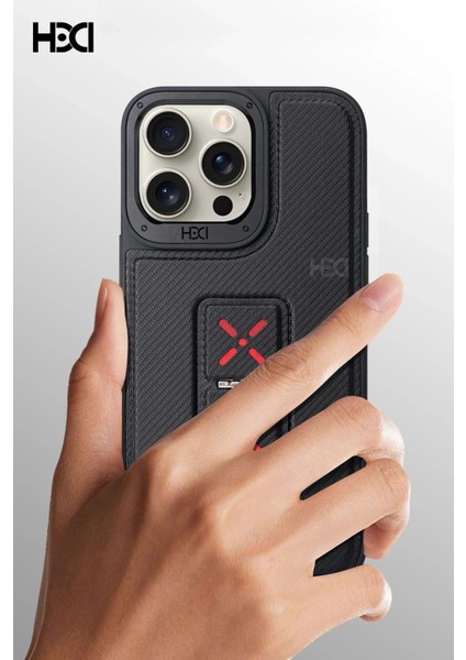 iPhone 15 Pro Max HBC-248 Lima Standlı Kapak - Derin Mor modelleri