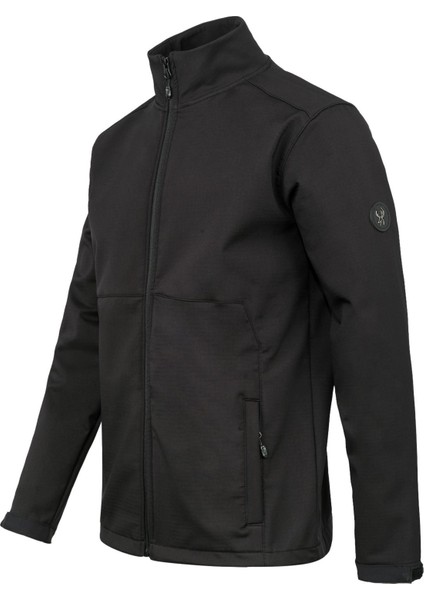 Samuel Erkek Softshell Kareli Ceket Siyah