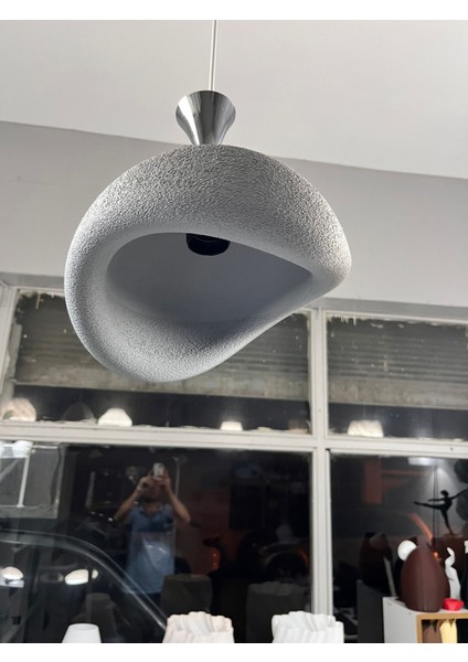 3D Iskandinav Tarz Salon Oturma Odası Beton Avize(Plastik) modelleri