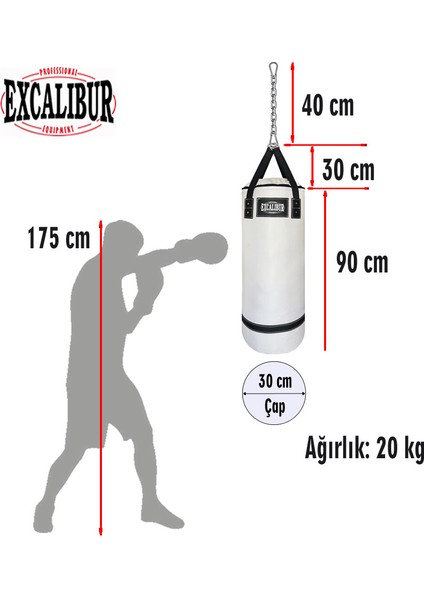 Polystar 90 x 30 cm Boks Kum Torbası Beyaz - Eldiven Hediyeli fiyatları