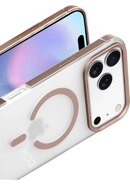 Apple iPhone 17 Pro Max HBC-394 Himalayas Magsafe Kapak - Çöl Titanyum modelleri