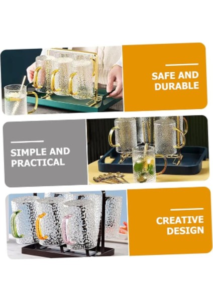 Vitray Desenli Gold Saplı Cam Isıya Dayanıklı Kupa - Bardak fiyatları