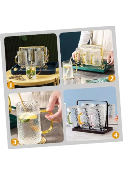 Vitray Desenli Gold Saplı Cam Isıya Dayanıklı Kupa - Bardak indirimleri