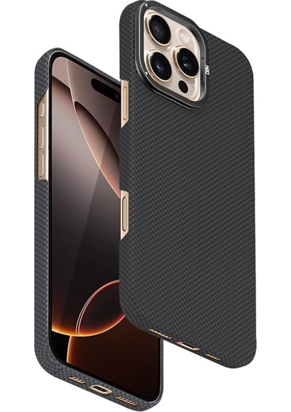 iPhone 16 Pro Max Blaze 1000D Kevlar Magsafe Kılıf - Siyah