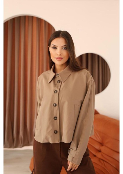 Kadın Kahverengi Düğmeli Oversize Ceket – Şehirli Stil, Modern Dokunuş fiyatları
