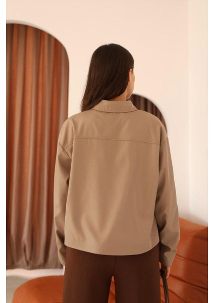 Kadın Kahverengi Düğmeli Oversize Ceket – Şehirli Stil, Modern Dokunuş fırsatları