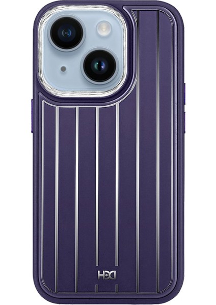 iPhone 15 Kılıf HBC-190 Kolaj Kapak - Derin Mor