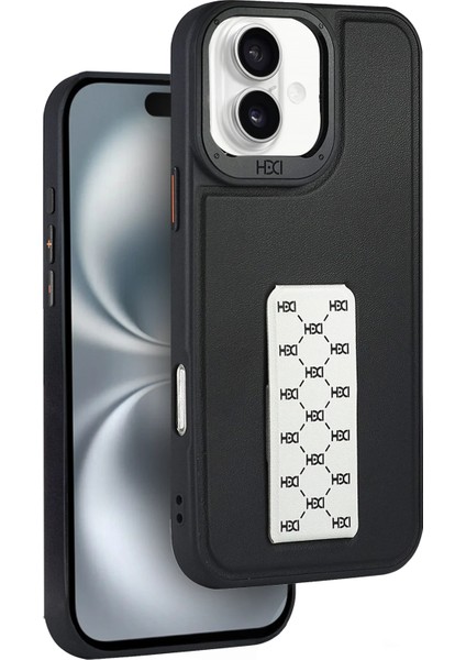 iPhone 16 HBC-265 Madrid Magsafe Standlı Kapak - Siyah fırsatları