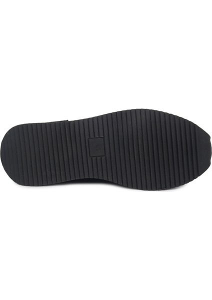 Siyah Deri Sneakers Erkek Ayakkabı fırsatları