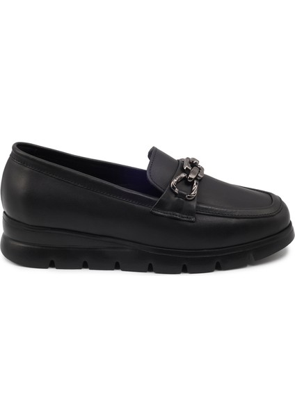 Siyah Deri Casual Kadın Ayakkabı modelleri